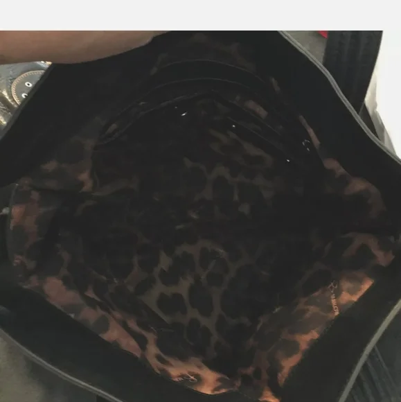 B. Makowsky Handbag Women's Large Black Soft Leather Double Handle Satchel - Picture 3 of 7